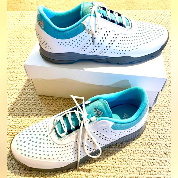 adidas Shoes - Adidas Women’s Adipure Sport Golf Shoes 8.5 White/Blue